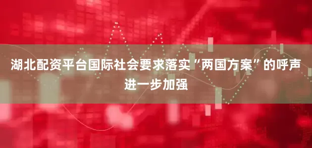 湖北配资平台国际社会要求落实“两国方案”的呼声进一步加强