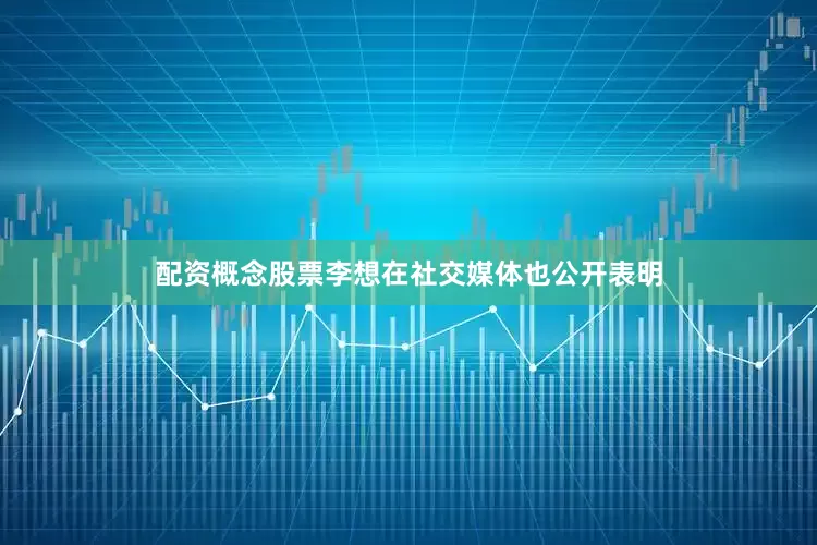 配资概念股票李想在社交媒体也公开表明